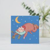 Cartes Pour Fêtes Annuelles Jolie Sloth (Debout devant)