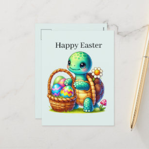 Cartes Pour Fêtes Annuelles Jolie tortue de Pâques