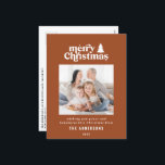 Cartes Pour Fêtes Annuelles Jolie typographie de Noël<br><div class="desc">Jolie typographie graphique de Noël carte de vacances photo. Avec du texte et des arbres dessinés à la main.</div>