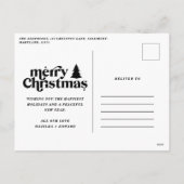 Cartes Pour Fêtes Annuelles Jolie typographie de Noël (Dos)