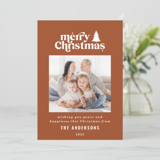 Cartes Pour Fêtes Annuelles Jolie typographie de Noël (Debout devant)