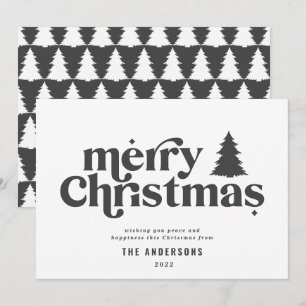 Cartes Pour Fêtes Annuelles Jolie typographie de Noël non photo