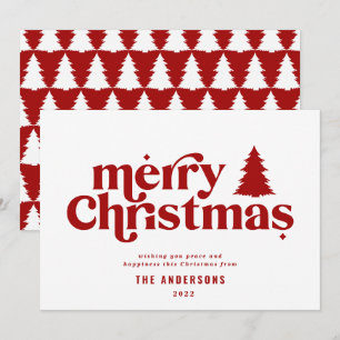 Cartes Pour Fêtes Annuelles Jolie typographie de Noël non photo