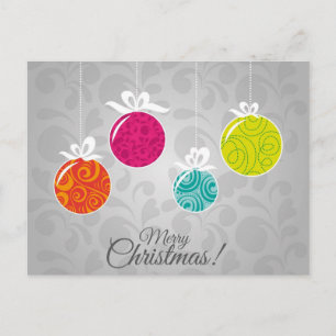 Cartes Pour Fêtes Annuelles Jolies décorations colorées de Noël