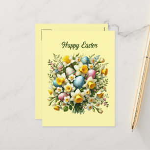 Cartes Pour Fêtes Annuelles Jolies fleurs de Pâques ajouter un message