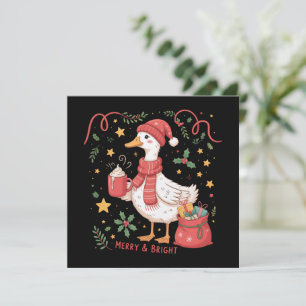 Cartes Pour Fêtes Annuelles Jolies oies de Noël assorties drôles de canards de