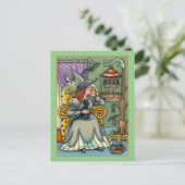 CARTES POUR FÊTES ANNUELLES JOLIMENT WITCH, CHAT & SES ANIMAUX, CAGE DE MAIN,  (Debout devant)