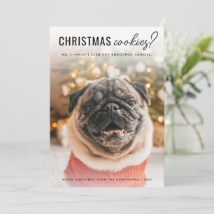 Cartes Pour Fêtes Annuelles Jolis biscuits de Noël Chien animal photo Noël