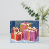 Cartes Pour Fêtes Annuelles Jolis Cadeaux Aquarelle (Debout devant)