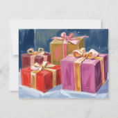 Cartes Pour Fêtes Annuelles Jolis Cadeaux Aquarelle (Devant)