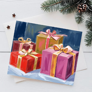 Cartes Pour Fêtes Annuelles Jolis Cadeaux Aquarelle