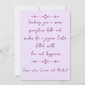 Cartes Pour Fêtes Annuelles Jolis lilas de printemps Photo Joyeuses Pâques (Dos)