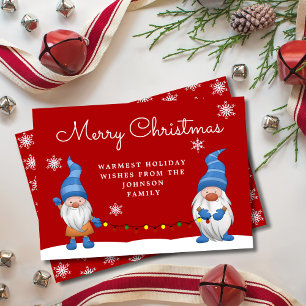 Cartes Pour Fêtes Annuelles Jolis lutins de Noël rouges