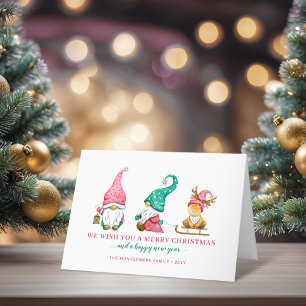 Cartes Pour Fêtes Annuelles Jolis nains de Noël pour les Fêtes