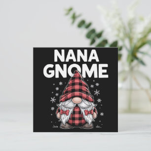Cartes Pour Fêtes Annuelles Jolis nains Gnomes Carreaux Rouges Gnome de Noël