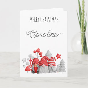 Cartes Pour Fêtes Annuelles Jolis Nains Joyeux Noël Nom Plié