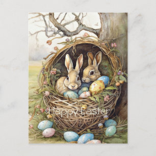 Cartes Pour Fêtes Annuelles Jolis œufs de Pâques de lapin mignon