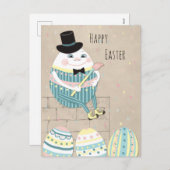 Cartes Pour Fêtes Annuelles Jolis œufs de Pâques & Humpty Dumpty (Devant / Derrière)