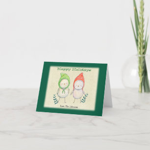 Cartes Pour Fêtes Annuelles Jolis Petits Oiseaux Noël Personnalisable Vacances