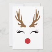 Cartes Pour Fêtes Annuelles Jolis Renne de Noël Fantaisistes Déchirent (Devant)