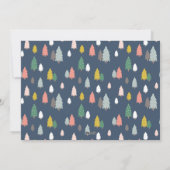 Cartes Pour Fêtes Annuelles Jolis sapins de Noël bleus marine modernes larges  (Dos)