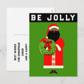 Cartes Pour Fêtes Annuelles Jolly Christmas (Devant / Derrière)