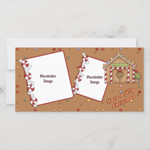 Cartes Pour Fêtes Annuelles Jolly Christmas - Maison en pain d'épices
