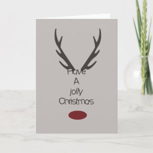 Cartes Pour Fêtes Annuelles Jolly Christmas Reindeer Antlers