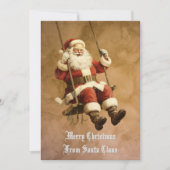 Cartes Pour Fêtes Annuelles Jolly Jouer Noël Santa Clause Swing 11 (Devant)