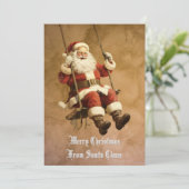 Cartes Pour Fêtes Annuelles Jolly Jouer Noël Santa Clause Swing 11 (Debout devant)