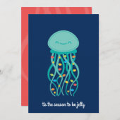 Cartes Pour Fêtes Annuelles Jolly méduse (Devant / Derrière)