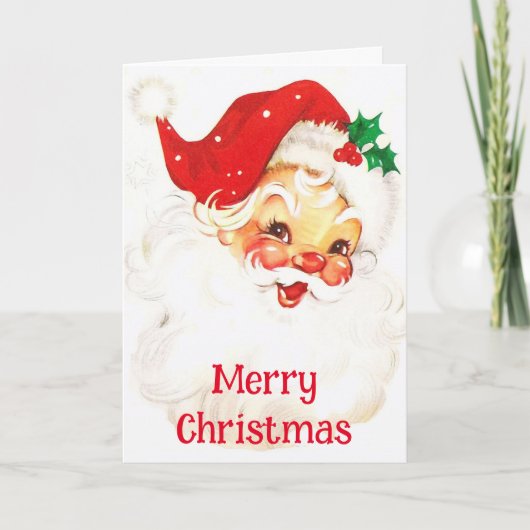 Cartes Pour Fêtes Annuelles Jolly Père Noël Christmas Personnaliser les noms A (Devant)