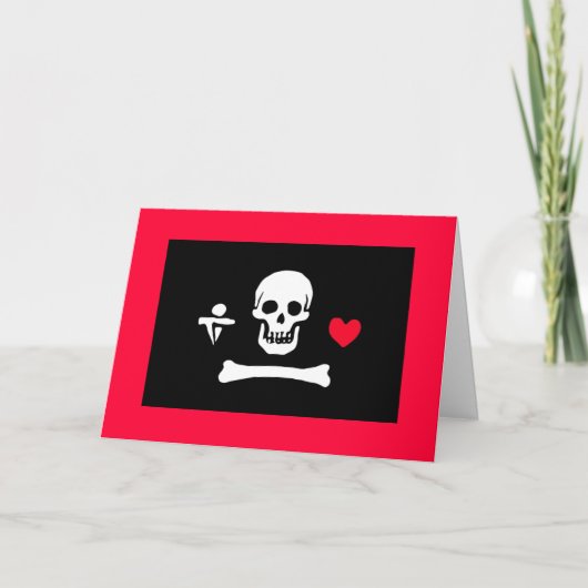 Cartes Pour Fêtes Annuelles Jolly roger Valentine (Devant)