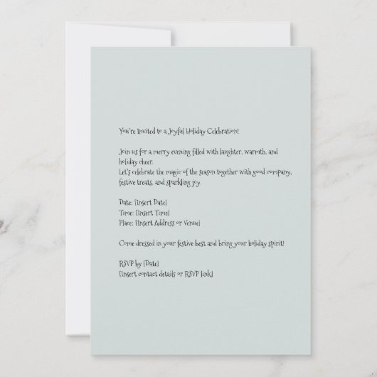 Cartes Pour Fêtes Annuelles Jolly Santa and Reindeer Laugh (Dos)