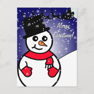 Cartes Pour Fêtes Annuelles Jolly Snowman