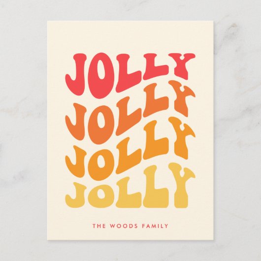 Cartes Pour Fêtes Annuelles Jolly Super Wavy Noël coloré (Devant)