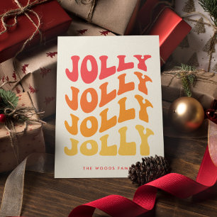 Cartes Pour Fêtes Annuelles Jolly Super Wavy Noël coloré