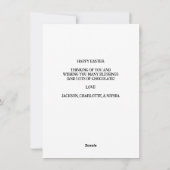 Cartes Pour Fêtes Annuelles Jonglage Bunny de Pâques (Dos)