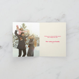 Cartes Pour Fêtes Annuelles Jory & Bright Classic Retro Typographie Photo