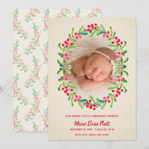 Cartes Pour Fêtes Annuelles Jory Little Christmas Photo Annonces de naissance