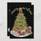 Cartes Pour Fêtes Annuelles Jory Woofmas Chien Conception - Rottweiler (Devant / Derrière)