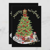 Cartes Pour Fêtes Annuelles Jory Woofmas Chien Design - Collie (Devant / Derrière)