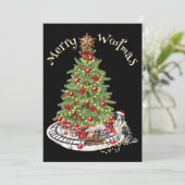 Cartes Pour Fêtes Annuelles Jory Woofmas Chien Design - Collie (Debout devant)