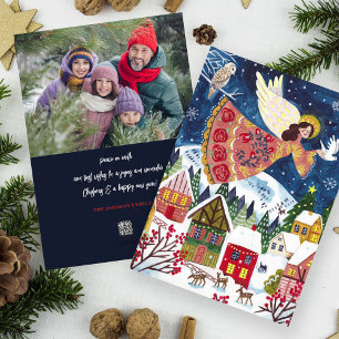 Cartes Pour Fêtes Annuelles Jote Angel Paix sur Terre Photo Noël