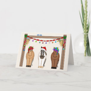 Cartes Pour Fêtes Annuelles Jote Funny Farm Horse Noël