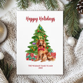 Cartes Pour Fêtes Annuelles Jote Irish Setter Chien Famille Noël