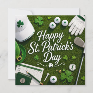Cartes Pour Fêtes Annuelles Jouer au golf le jour de la Saint-Patrick avec une