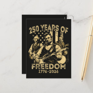 Cartes Pour Fêtes Annuelles Jouer de la guitare 4 juillet 250e anniversaire