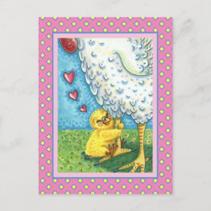 CARTES POUR FÊTES ANNUELLES JOUER VOTRE MOMME, CUTE BÉBÉ POULET AIME MÈRE ALOR