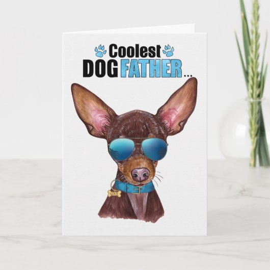 Cartes Pour Fêtes Annuelles Jouet russe Terrier Chien Coolest Papa Fête des pè (Devant)